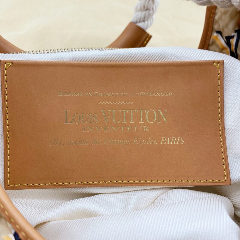 LOUIS VUITTON Limited Edition Tan Nylon Monogram Bulles PM Bag AWE - Image 12