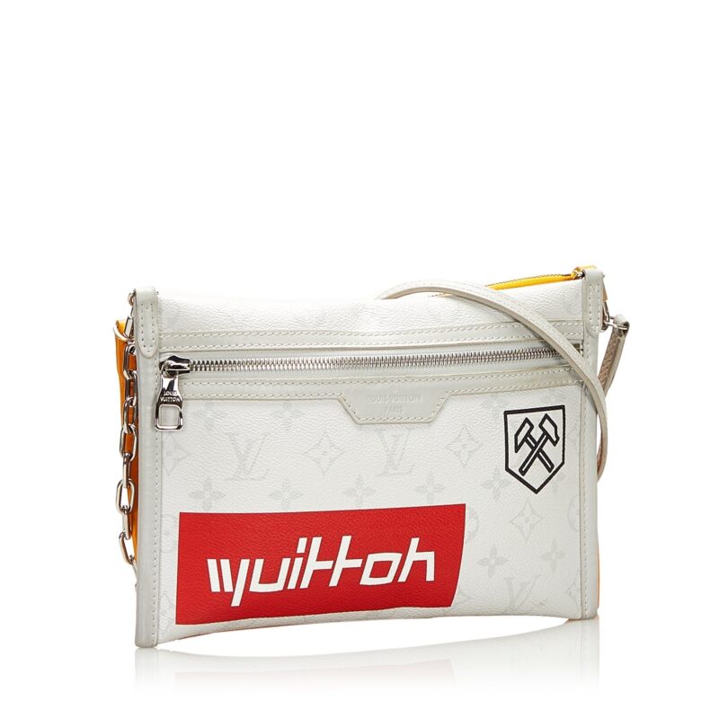 Louis Vuitton Double Flat Messenger Bag Monogram Antarctica AWE - Image 2