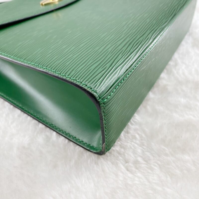 Louis Vuitton Green Leather Marlesherbes Bag AWE - Image 10
