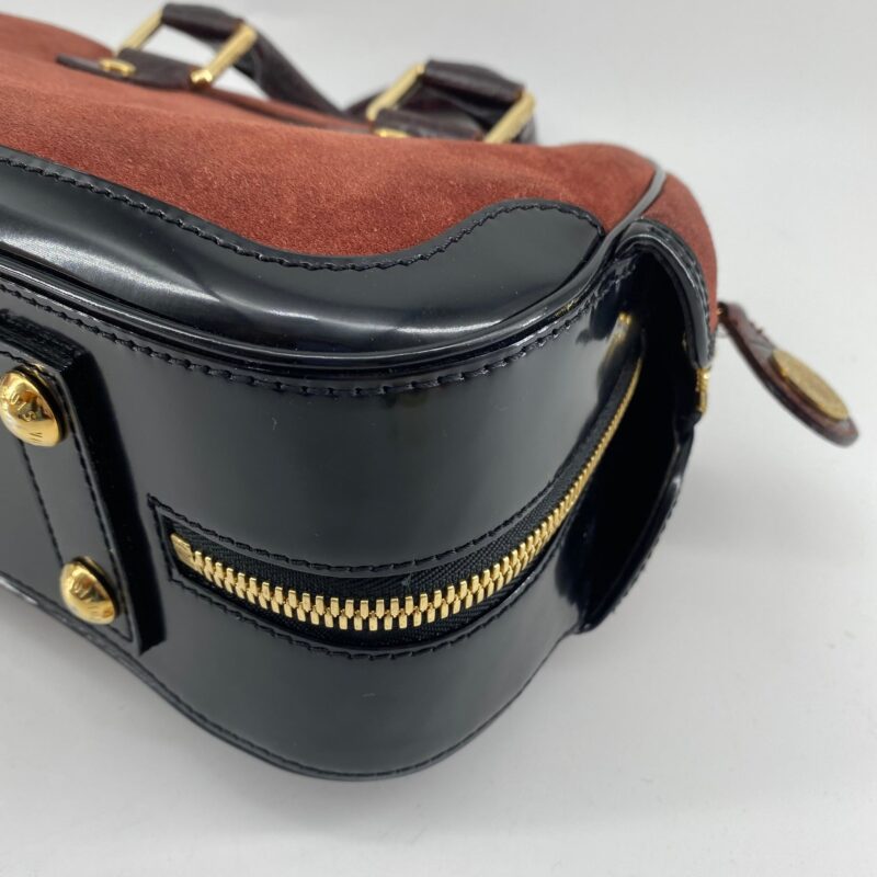 Louis Vuitton Havane brown suede stamped trunk PM Boston speedy AWE - Image 12
