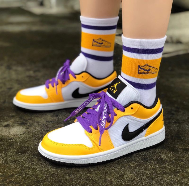 LW - AJ1 Lakers Laser Orange - Image 3