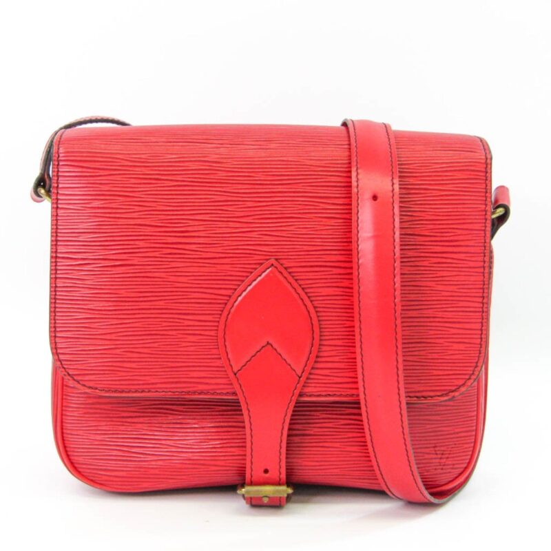 Louis Vuitton Epi Cartouchiere M52247 Women's Shoulder Bag Castilian Red AWE