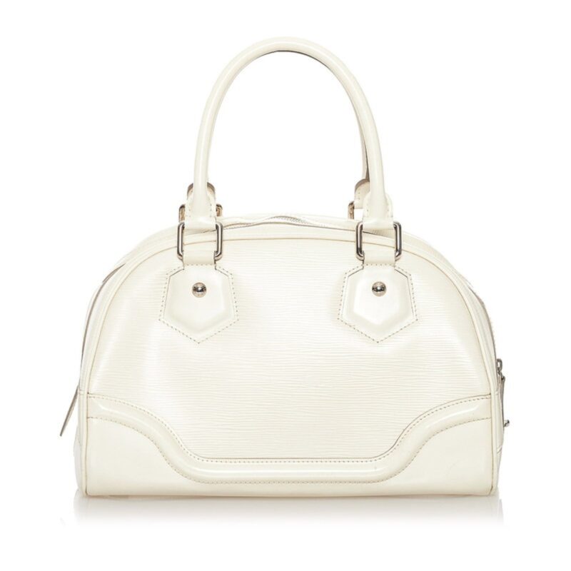 Louis Vuitton Epi Montaigne PM Handbag M5932J White Leather Ladies LOUIS VUITTON AWE - Image 3