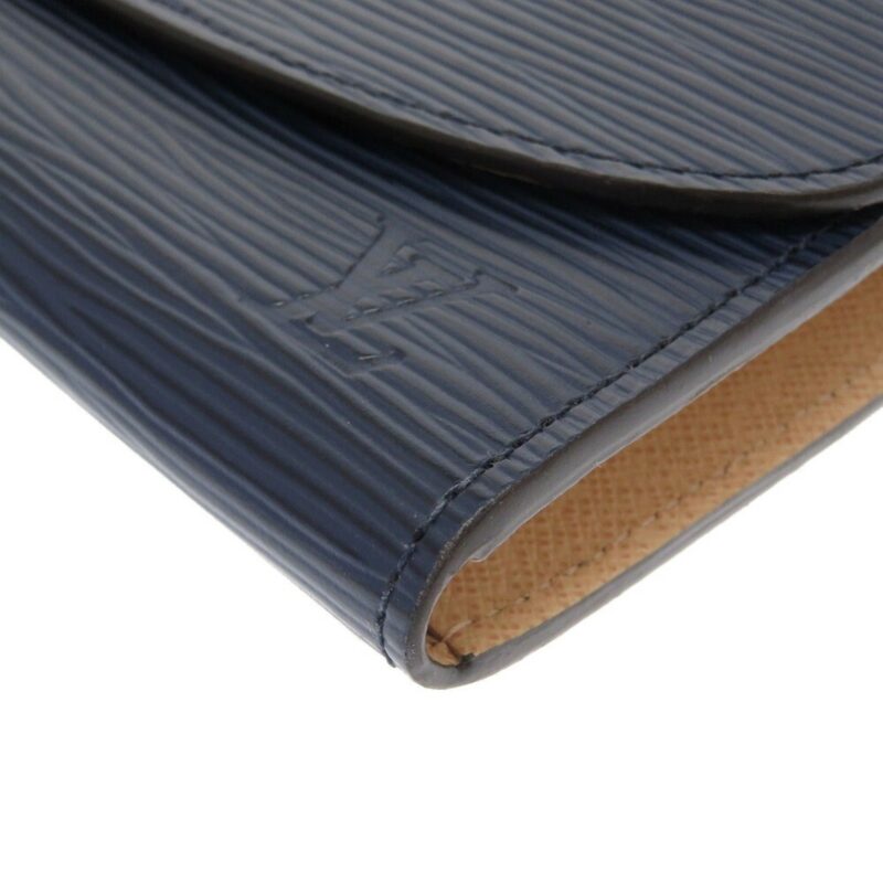 Louis Vuitton Epi Portefeuille Emily M60854 Leather Andigo Blue Long Wallet AWE - Image 4