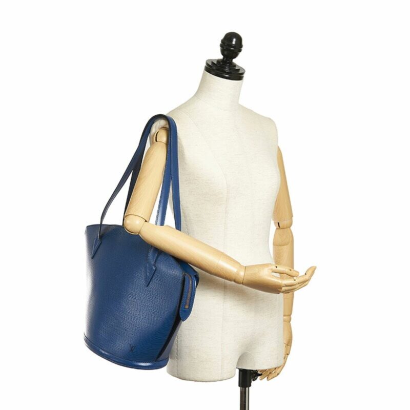 Louis Vuitton Epi Saint-Jacques Handbag Tote Bag M52265 Toledo Blue Leather Women's LOUIS VUITTON AWE - Image 10