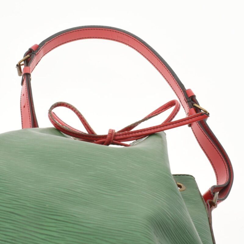 LOUIS VUITTON Epi Petit Noe Bicolor Green / Red M44147 Women's Leather Shoulder Bag AWE - Image 4