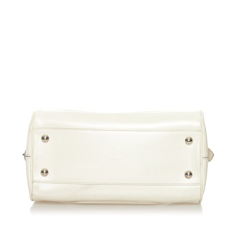 Louis Vuitton Epi Montaigne PM Handbag M5932J White Leather Ladies LOUIS VUITTON AWE - Image 4