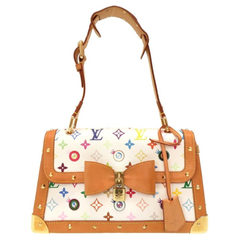 Louis Vuitton Eye Miss You Sack Mule Monogram Multicolor Blanc M92051 Handbag Bag White AWE
