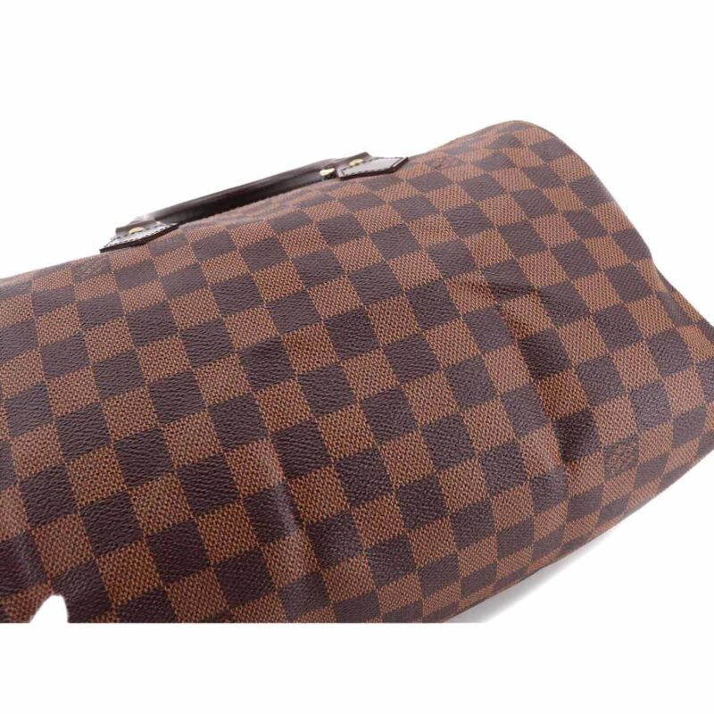 LOUIS VUITTON Damier Speedy 30 Hand Bag Ebene N41531 Brown Gold Hardware AWE - Image 8