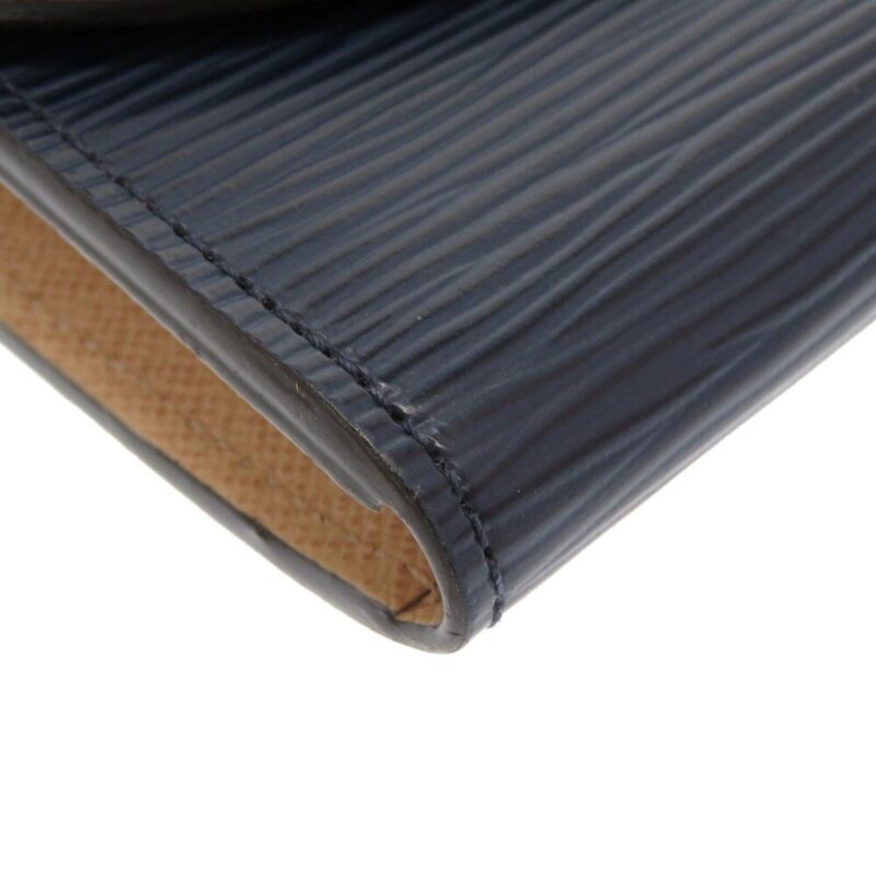 Louis Vuitton Epi Portefeuille Emily M60854 Leather Andigo Blue Long Wallet AWE - Image 7