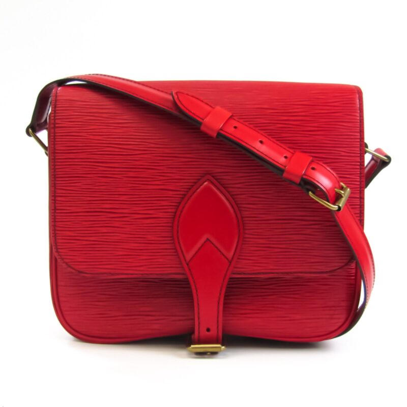 Louis Vuitton Epi Cartouchiere M52247 Women's Shoulder Bag Castilian Red AWE