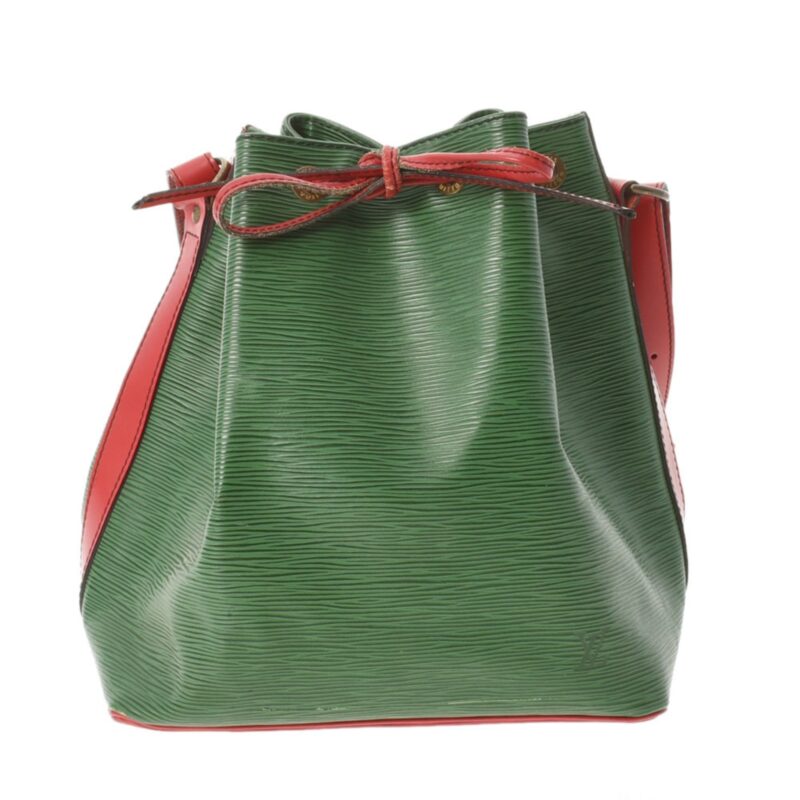 LOUIS VUITTON Epi Petit Noe Bicolor Green / Red M44147 Women's Leather Shoulder Bag AWE