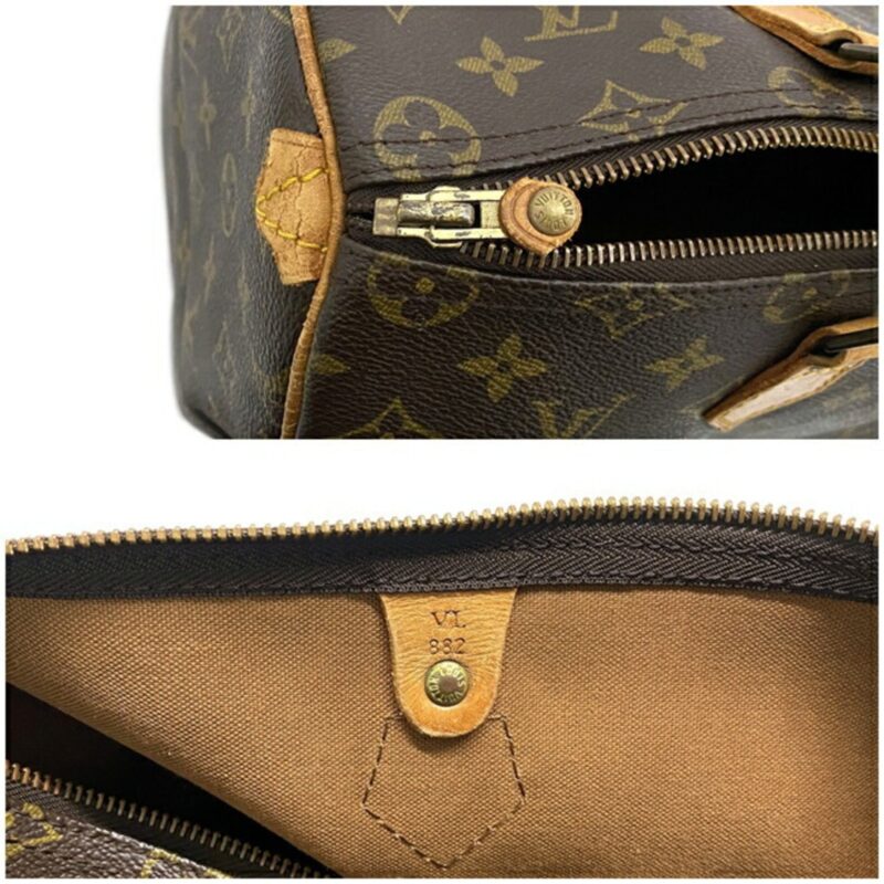Louis Vuitton Handbag Speedy 35 Brown Monogram M41526 Boston VL882 LOUIS VUITTON Women's Men's Small Nume AWE - Image 10