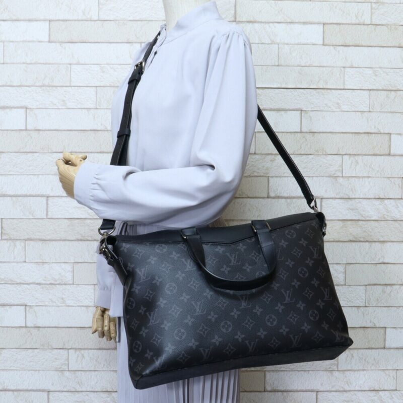 Louis Vuitton Explorer Eclipse Shoulder Bag Monogram Canvas Black Unisex AWE - Image 2