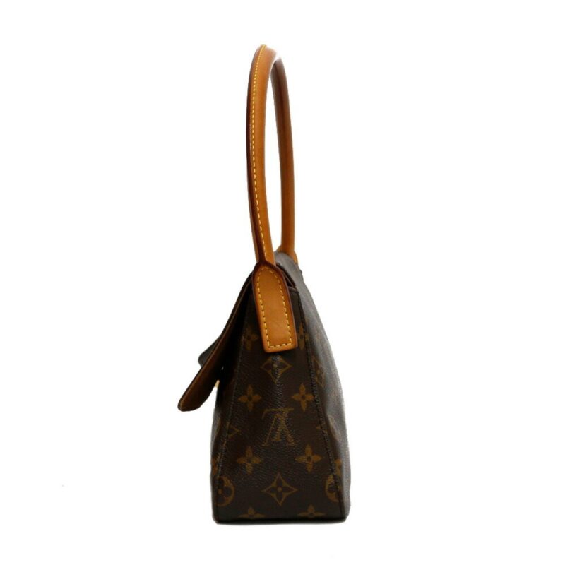 Louis Vuitton Handbag Monogram Mini Looping Brown Women's Leather AWE - Image 5