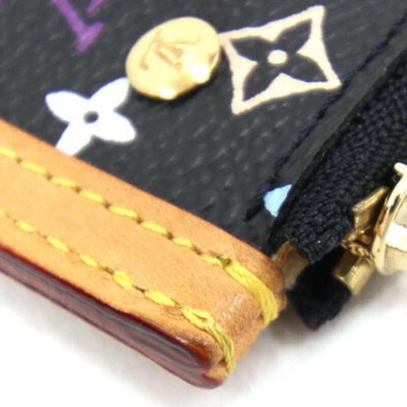 Louis Vuitton Coin Case Pochette Cremonogram Multicolor M92654 Noir Ladies Purse Key LOUISVUITTON AWE - Image 5