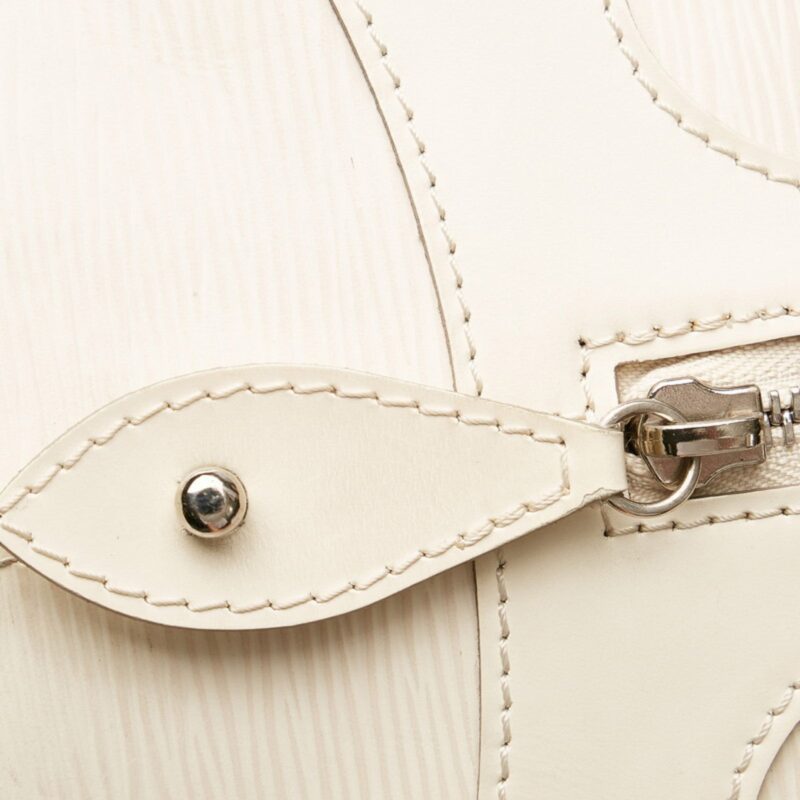 Louis Vuitton Epi Montaigne PM Handbag M5932J White Leather Ladies LOUIS VUITTON AWE - Image 8