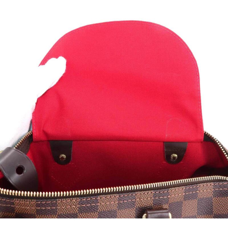 LOUIS VUITTON Damier Speedy 30 Hand Bag Ebene N41531 Brown Gold Hardware AWE - Image 6