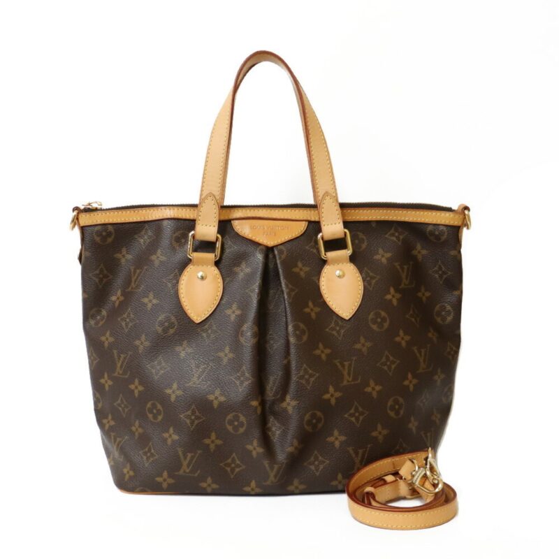 Louis Vuitton Handbag Monogram 2way Palermo PM M40145 Brown Women's Canvas AWE - Image 3