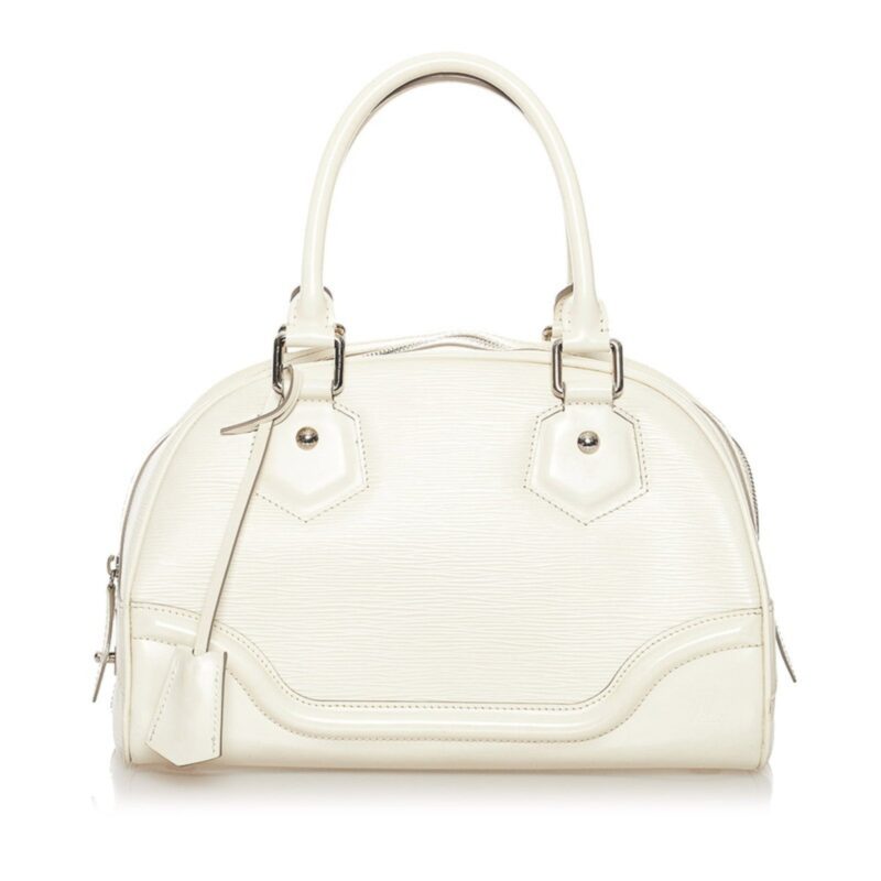 Louis Vuitton Epi Montaigne PM Handbag M5932J White Leather Ladies LOUIS VUITTON AWE