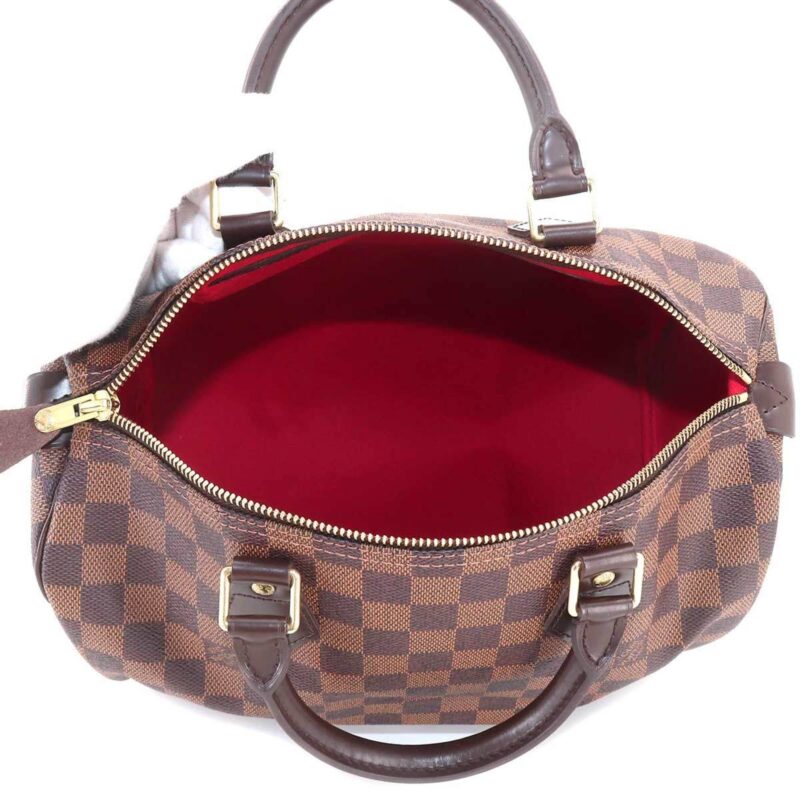 LOUIS VUITTON Damier Speedy 30 Hand Bag Ebene N41531 Brown Gold Hardware AWE - Image 5
