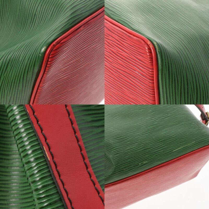 LOUIS VUITTON Epi Petit Noe Bicolor Green / Red M44147 Women's Leather Shoulder Bag AWE - Image 8