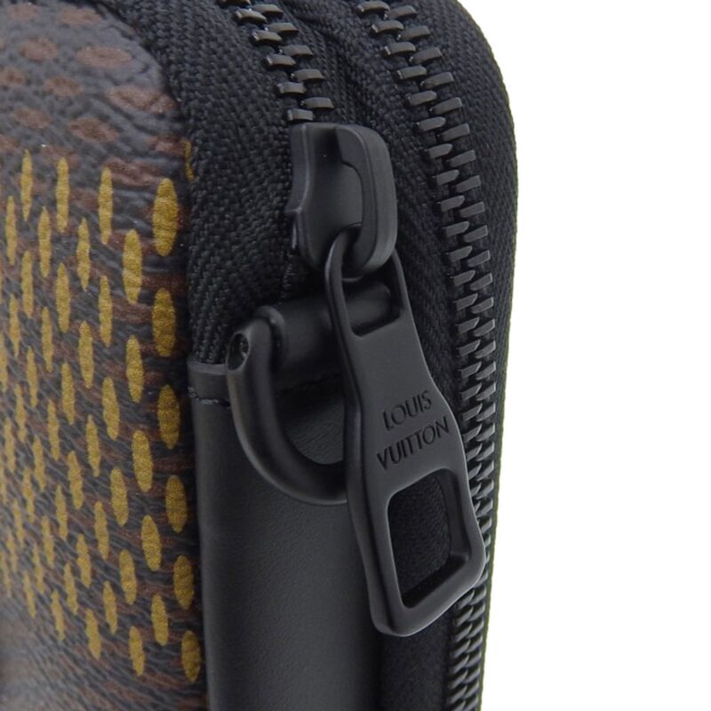 Louis Vuitton Damier Ebene Giant Double Phone Pouch Shoulder Bag Tortoise N40377 AWE - Image 4