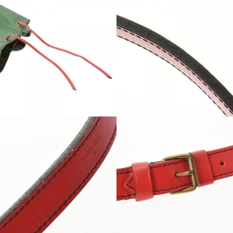 LOUIS VUITTON Epi Petit Noe Bicolor Green / Red M44147 Women's Leather Shoulder Bag AWE - Image 9