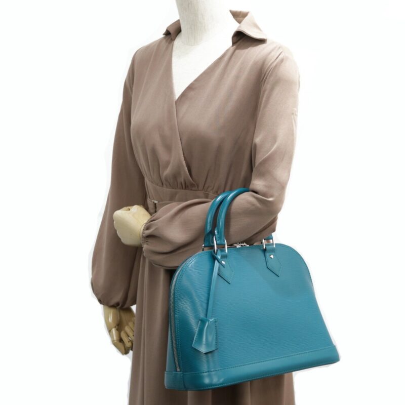 Louis Vuitton Handbag Epi Arma M40624 Blue Cyan Green Ladies Leather AWE - Image 2