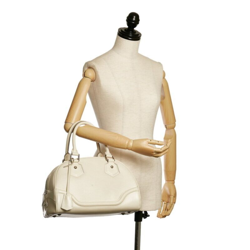 Louis Vuitton Epi Montaigne PM Handbag M5932J White Leather Ladies LOUIS VUITTON AWE - Image 10