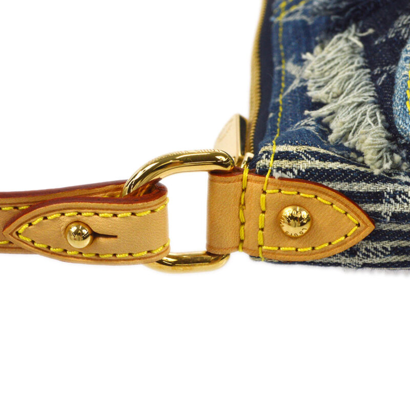 LOUIS VUITTON POUCHY HANDBAG MONOGRAM DENIM PATCHWORK M95382 AWE - Image 5