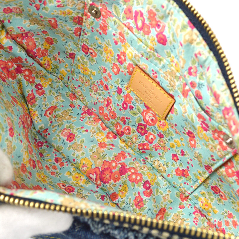 LOUIS VUITTON POUCHY HANDBAG MONOGRAM DENIM PATCHWORK M95382 AWE - Image 7