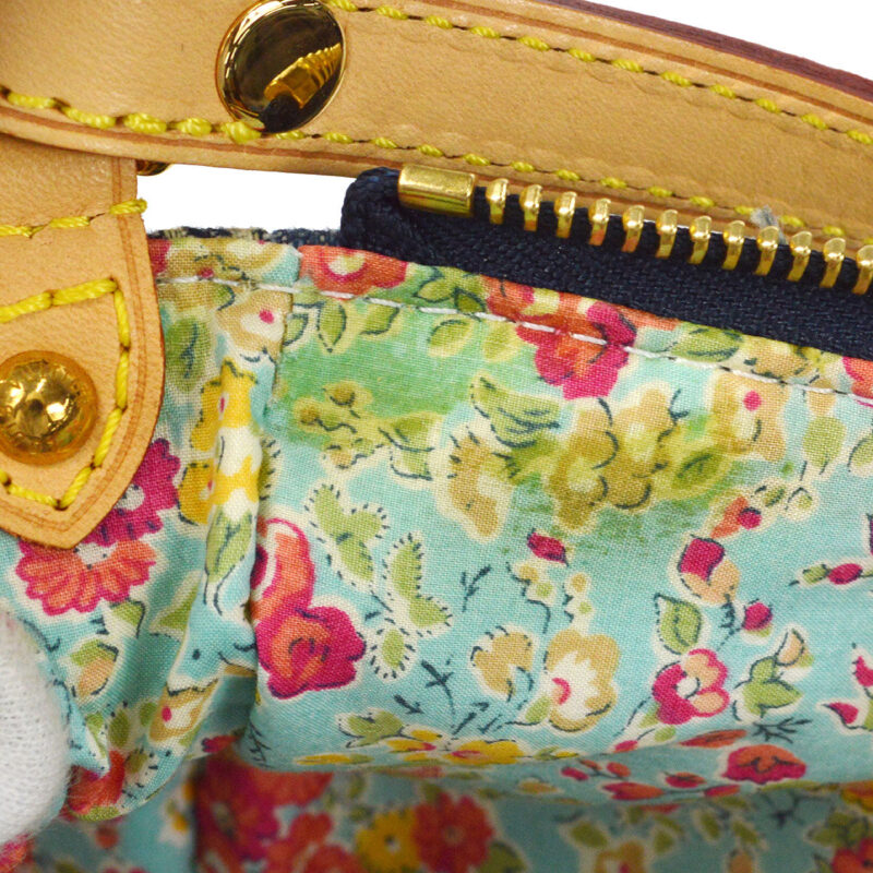 LOUIS VUITTON POUCHY HANDBAG MONOGRAM DENIM PATCHWORK M95382 AWE - Image 9