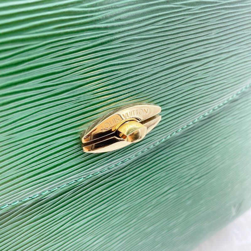 Louis Vuitton Green Leather Marlesherbes Bag AWE - Image 12
