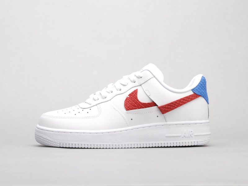 LW - AF1 White red blue snake pattern - Image 4