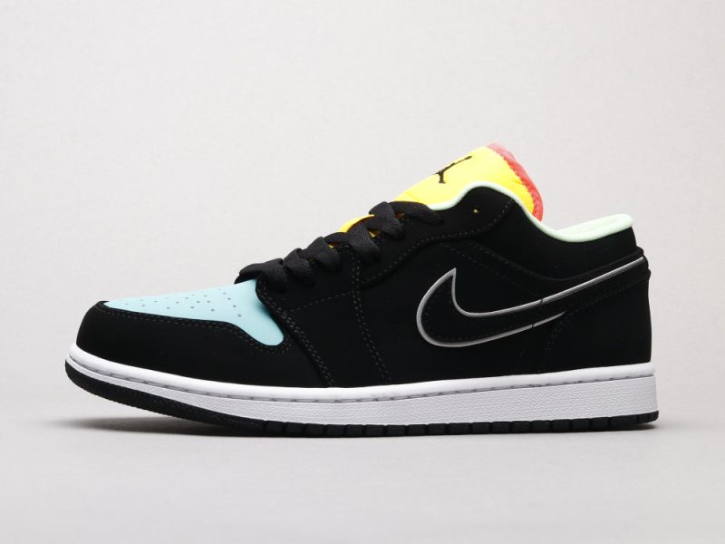 LW - AJ1 Black, blue and yellow stitching - Image 4