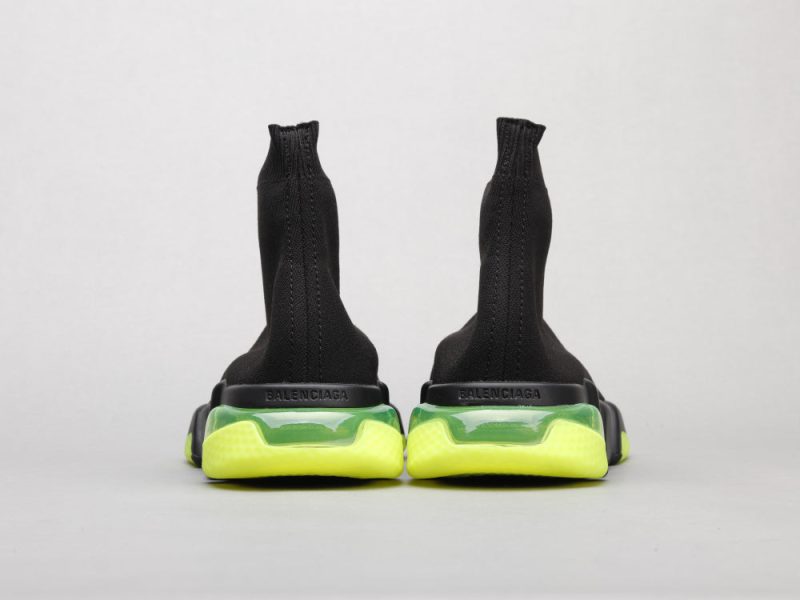 LW - Bla Socks Air Cushion Black Green Sneaker - Image 7