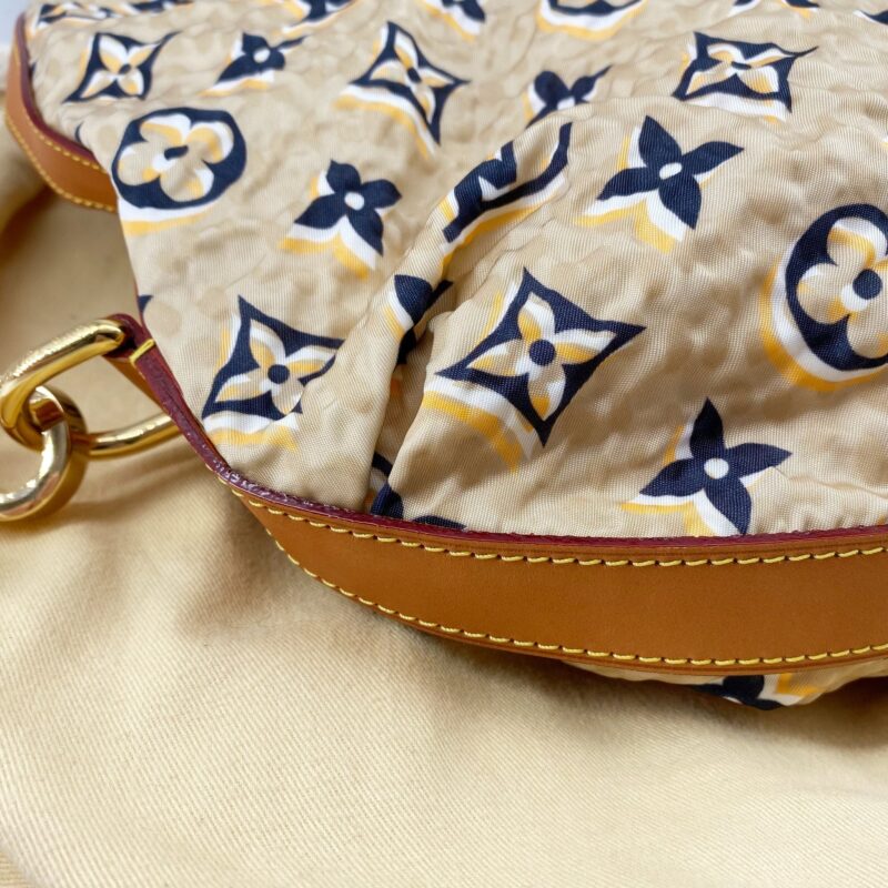 LOUIS VUITTON Limited Edition Tan Nylon Monogram Bulles PM Bag AWE - Image 8