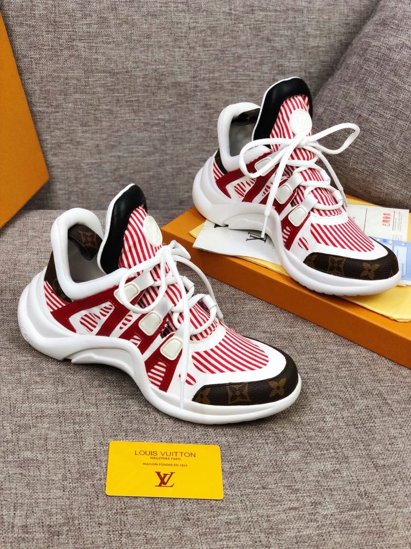 LW - LUV Archlight White Red Brown Sneaker - Image 5