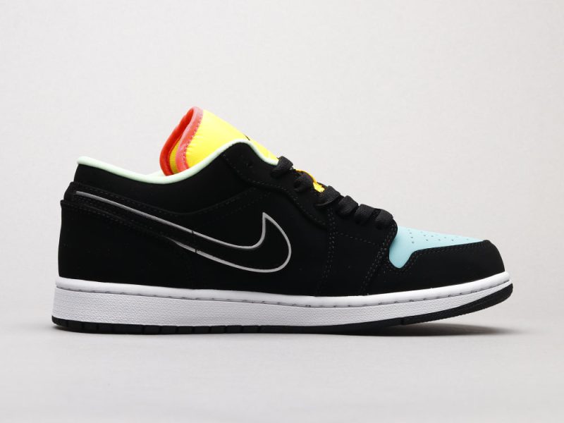 LW - AJ1 Black, blue and yellow stitching - Image 5