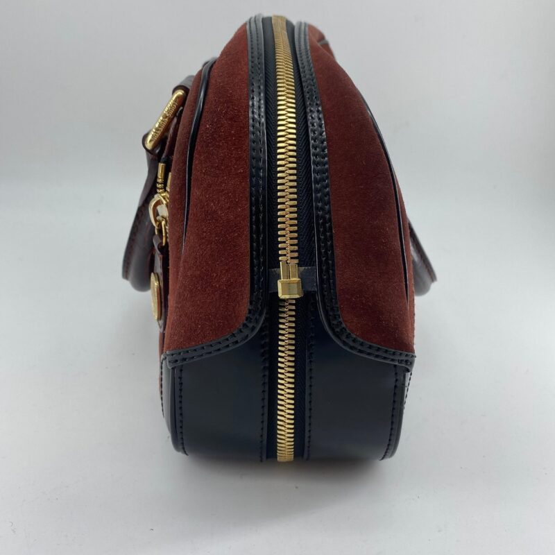 Louis Vuitton Havane brown suede stamped trunk PM Boston speedy AWE - Image 8