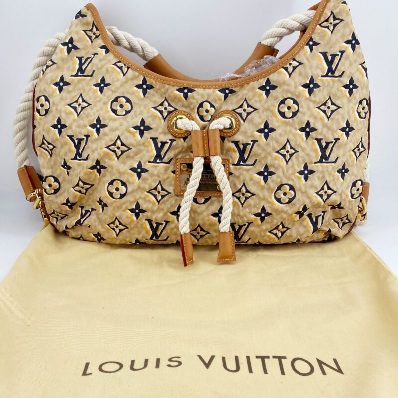 LOUIS VUITTON Limited Edition Tan Nylon Monogram Bulles PM Bag AWE - Image 4