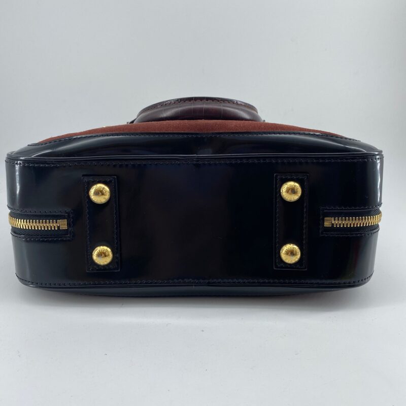 Louis Vuitton Havane brown suede stamped trunk PM Boston speedy AWE - Image 7