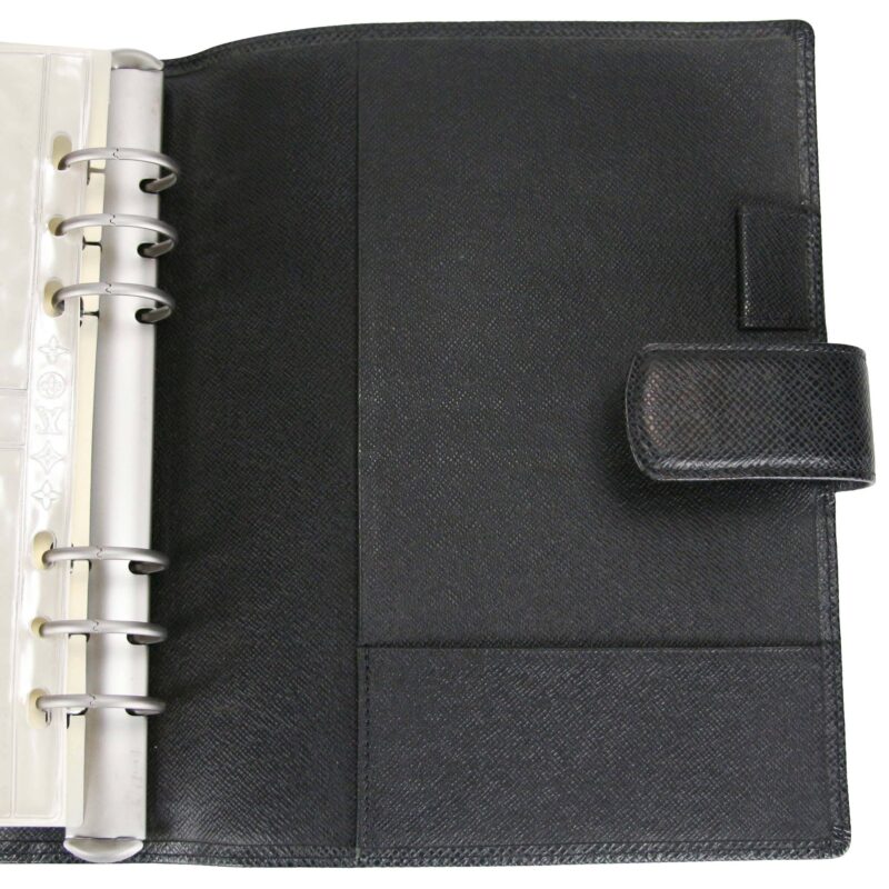 Louis Vuitton Filofax Black Taiga Leather AWE - Image 8