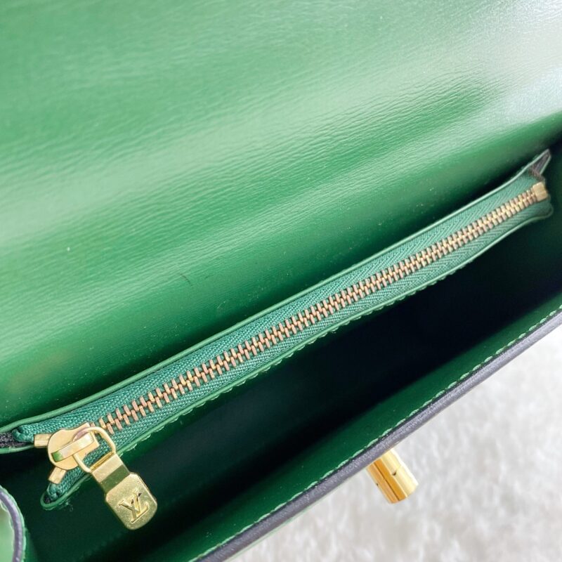 Louis Vuitton Green Leather Marlesherbes Bag AWE - Image 14