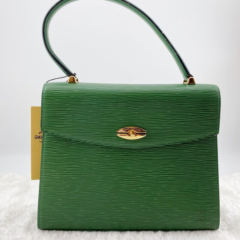 Louis Vuitton Green Leather Marlesherbes Bag AWE - Image 3