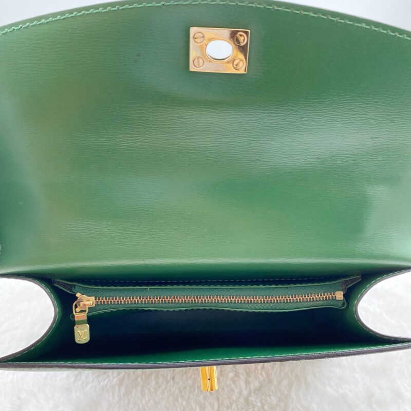 Louis Vuitton Green Leather Marlesherbes Bag AWE - Image 19