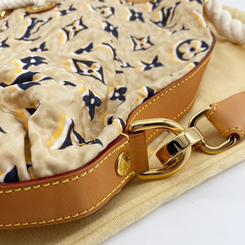 LOUIS VUITTON Limited Edition Tan Nylon Monogram Bulles PM Bag AWE - Image 16
