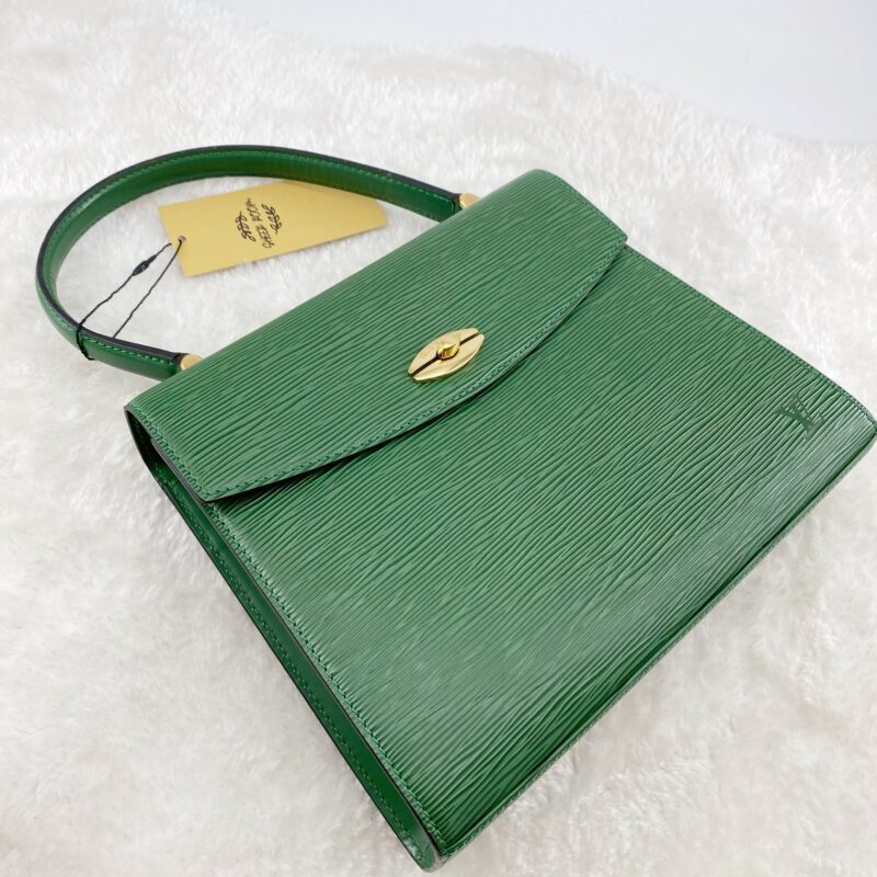 Louis Vuitton Green Leather Marlesherbes Bag AWE - Image 15