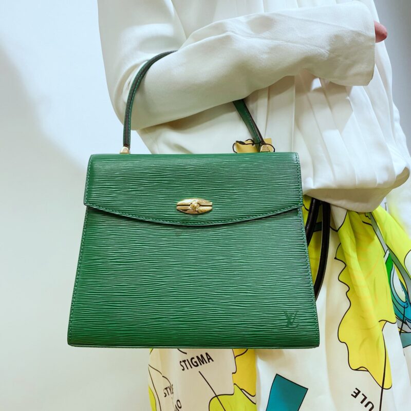 Louis Vuitton Green Leather Marlesherbes Bag AWE - Image 22